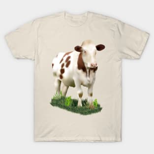 Cow In A Patch Of Grass T-Shirt